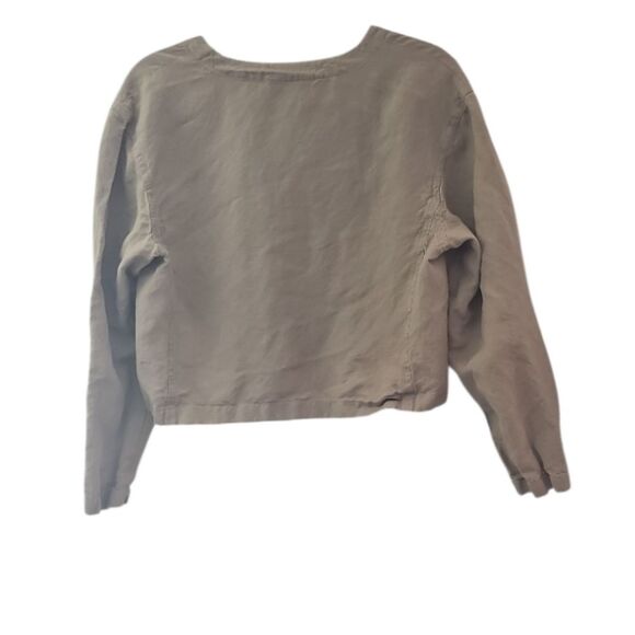 Finity Linen Jacket & Dress Set Women’s Size 8 Neutral Minimalist 2 Piece Outfit - Picture 6 of 16